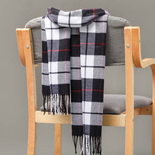 Mens And Girls Neckwear Cashmere Check Childrens Scarf - Mubimart