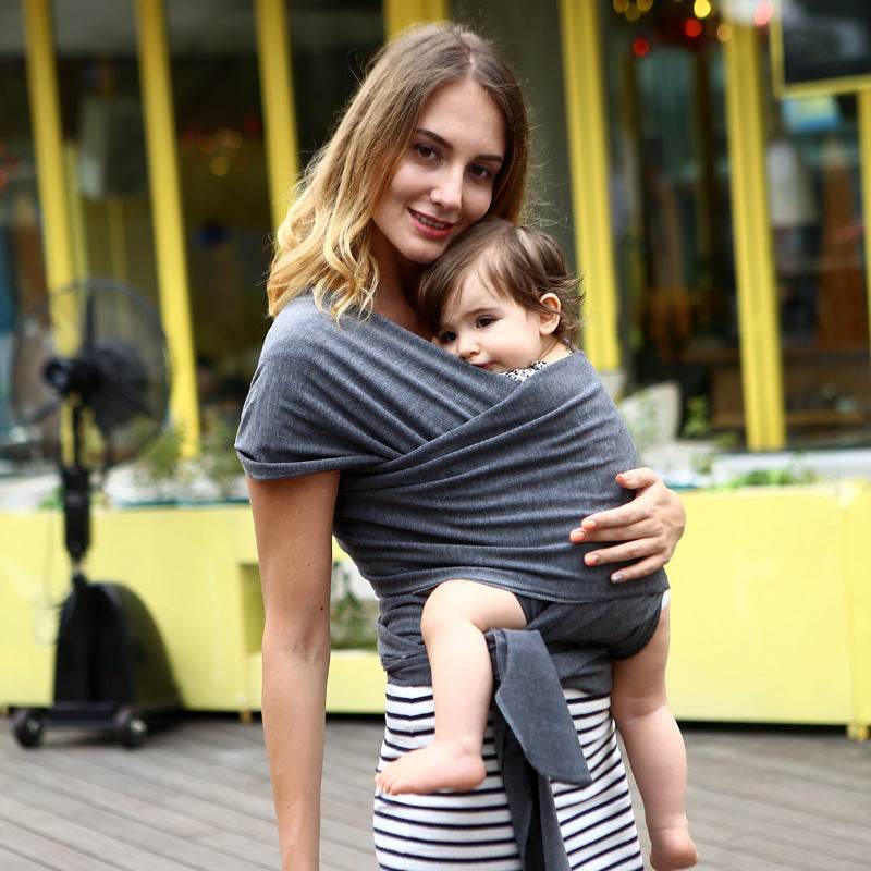 Baby sling solid color baby carrier - Mubimart