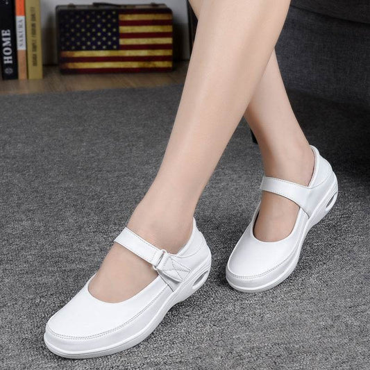 White Nurse Nursing Work Shoes Newest Resistant Comfort Mary Jane Slip - Mubimart