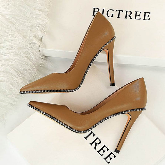 Studded high heels - Mubimart