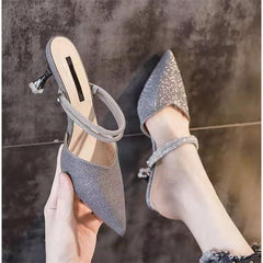 Baotou Sandalen Damen Stiletto Heels