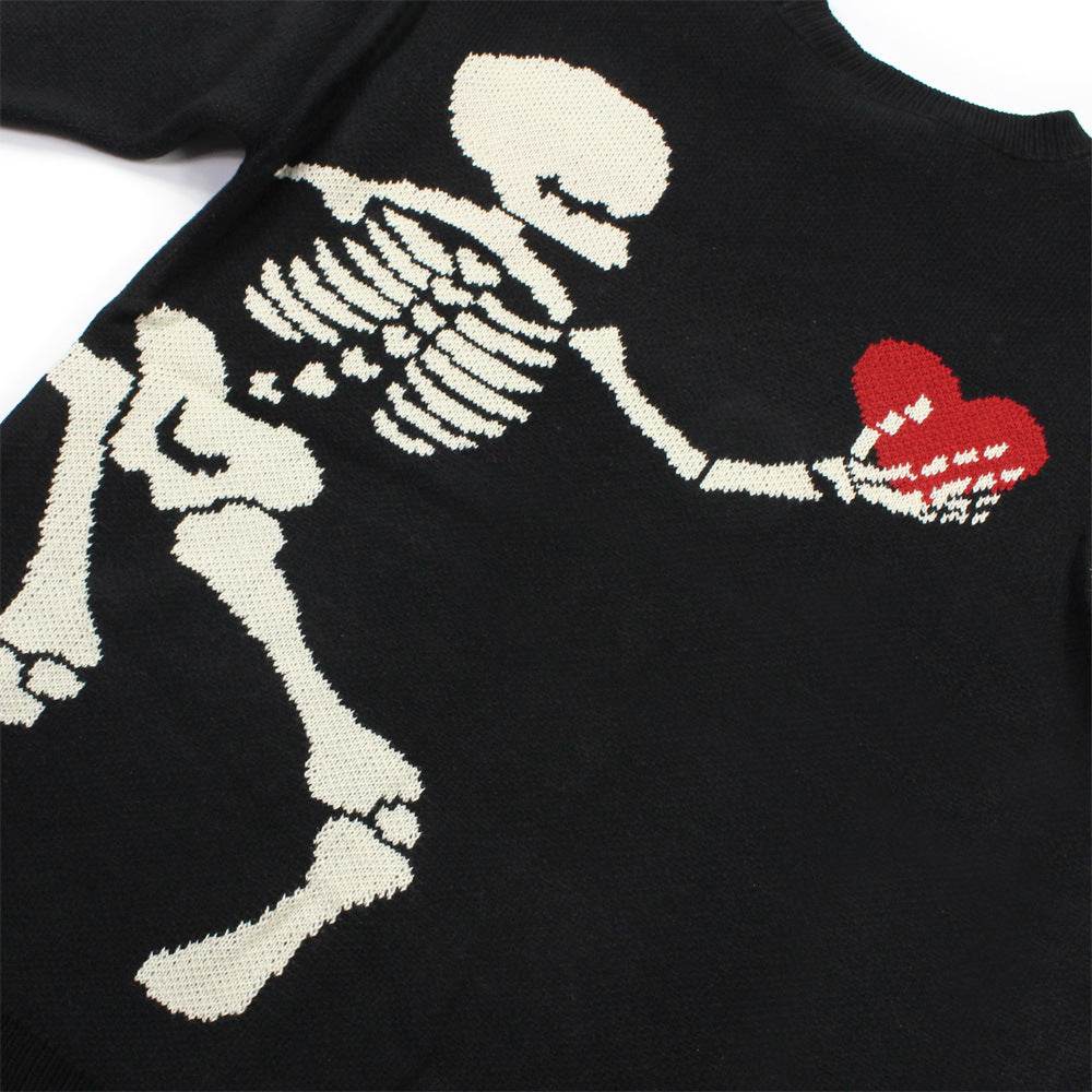 Mens Dark Trendy Brand Loose Round Neck Sweater - Mubimart