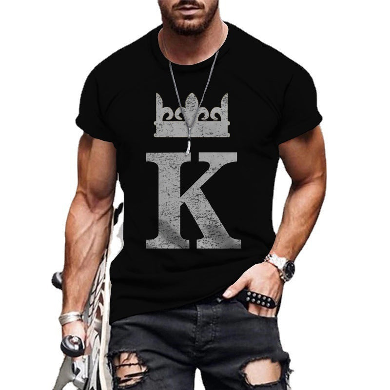 Mens Fashion Casual Mesh Collarless Short Sleeve T-shirt