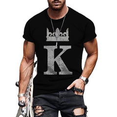 Mens Fashion Casual Mesh Collarless Short Sleeve T-shirt