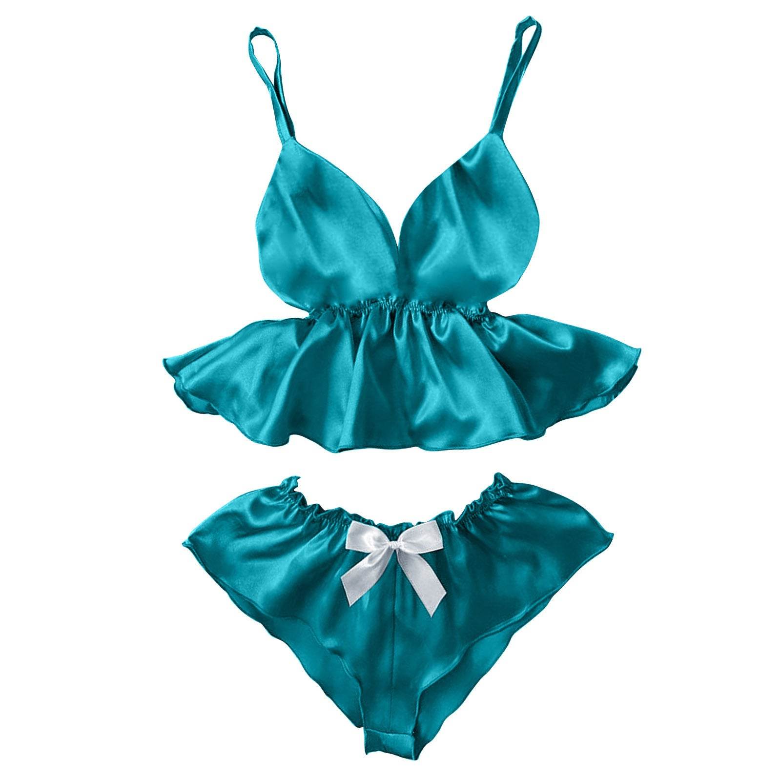 Silk Nightgown Plus Size Underwear Set - Mubimart