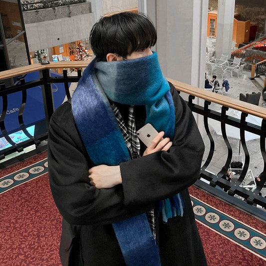 Color Matching High-grade Scarf For Men And Women Autumn And Winter Thick - Mubimart