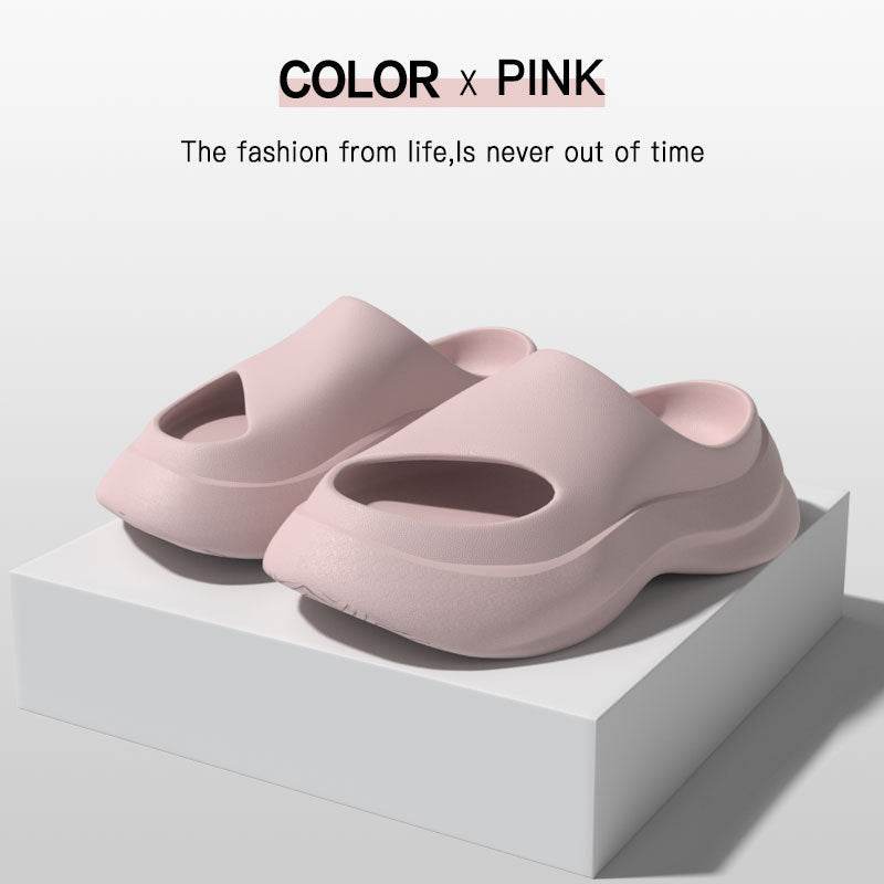 Garden Clogs Shoes Thick Heel Slippers Fashion Slip-on Indoor And Outdoor Slippers Women Men - Mubimart