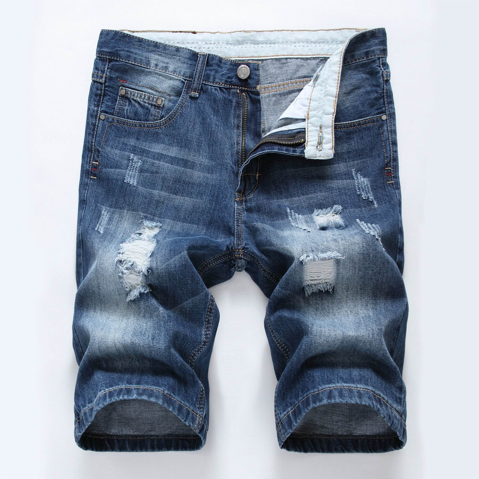 Men's Casual Fashion Denim Shorts - Mubimart