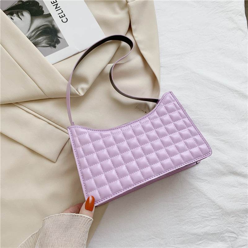 Elegant One-shoulder Diamond Pattern Bag Women - Mubimart