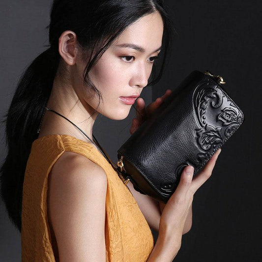 Cowhide Bag Women New Messenger Bag - Mubimart