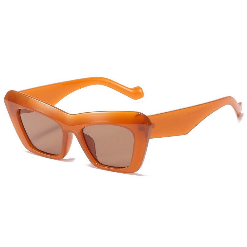 Women's Retro Hip Hop Triangle Cat Eye Sunglasses - Mubimart