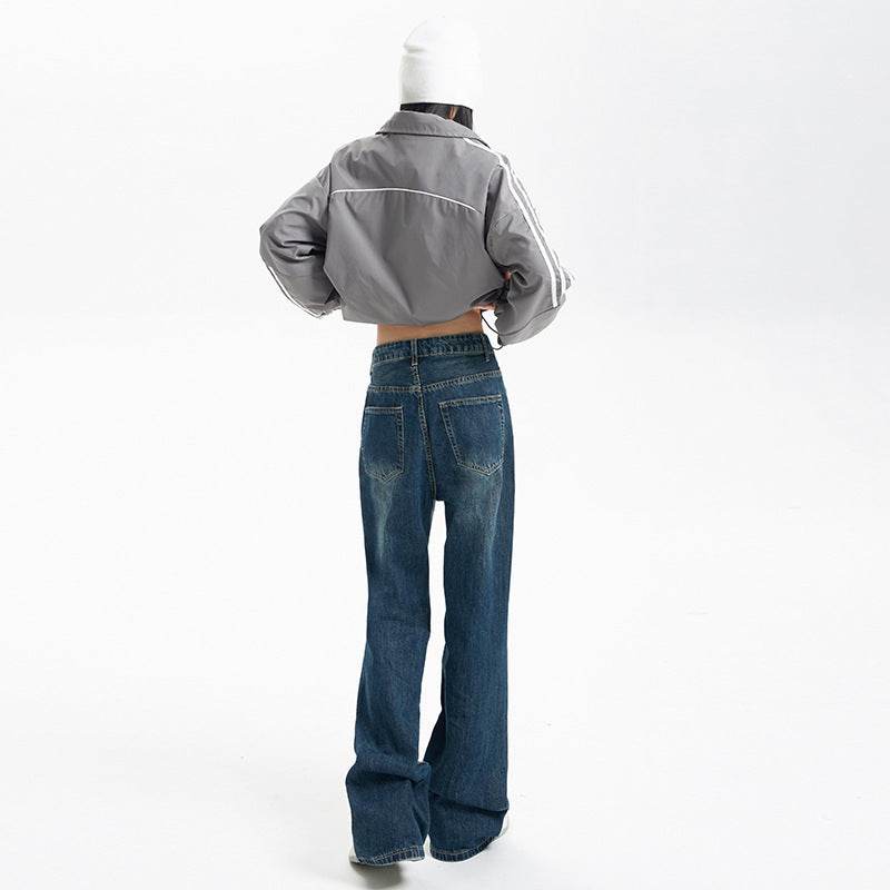 Fashionable American Retro Flared Jeans For Women - Mubimart