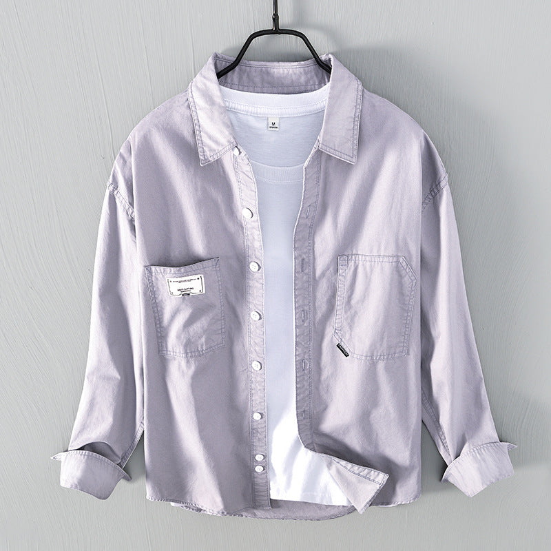 Shirt Men's Casual Long-sleeved Cotton Shirt Jacket