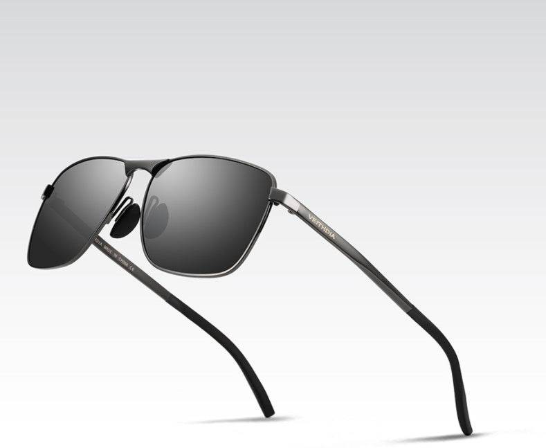 Men's Polarized Sunglasses Square Full Frame Sunglasses - Mubimart