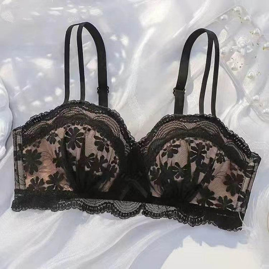 Push Up Underwear Women's Sexy Lace Bra Wireless Bra - Mubimart