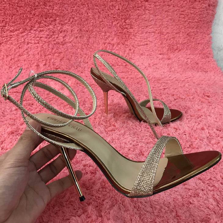 Women's Sexy Strappy High Heel Sandals - Mubimart