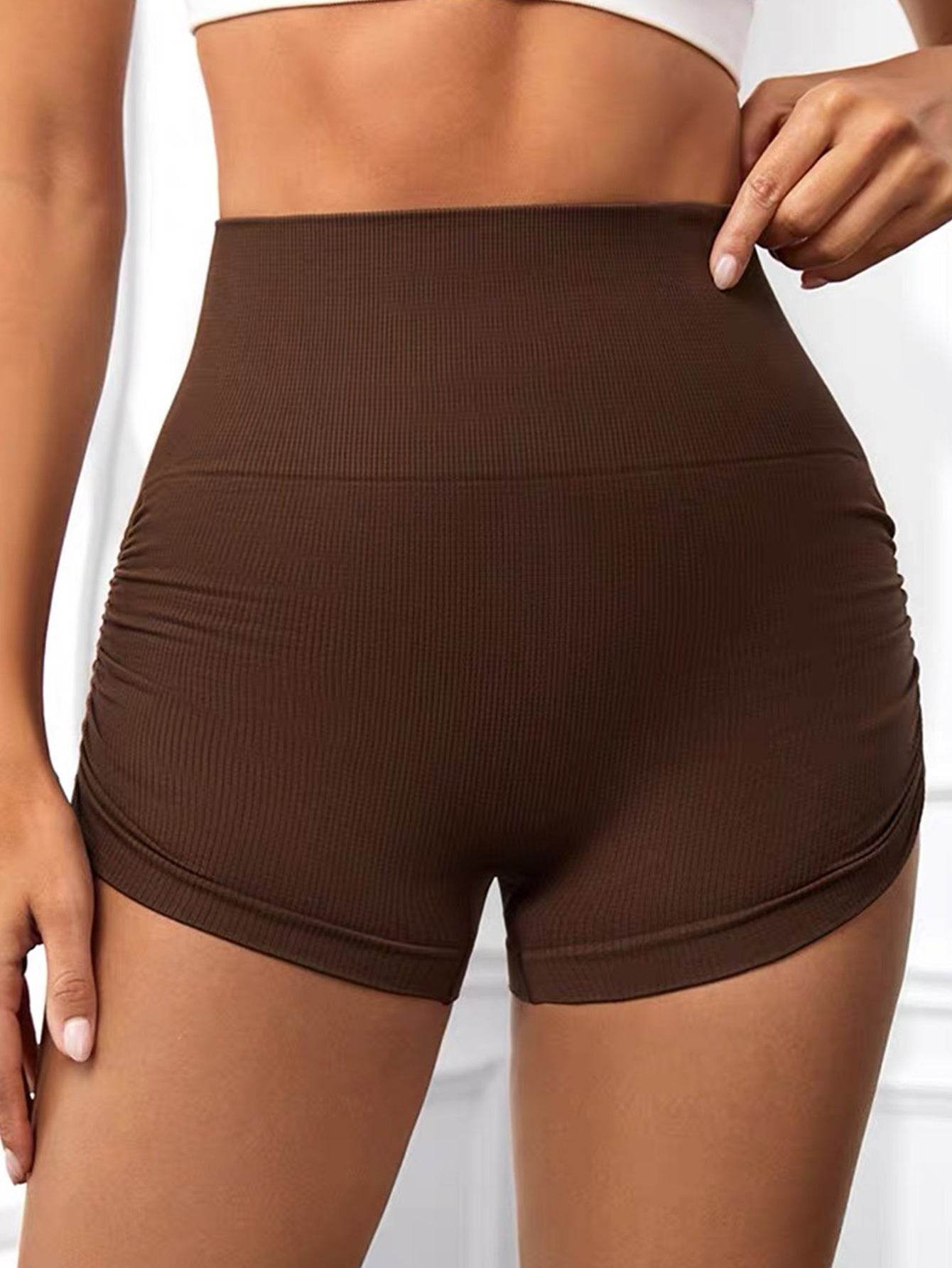 Workout Shorts For Women Scrunch Butt Lifting High Waisted Yoga Gym Seamless Booty Biker Shorts - Mubimart
