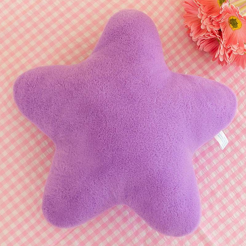 Star Pillow, Decorative Throw Pillows For Bed Couch, 15in Star Shaped Pillow Plush Floor Cushions Room Decor Pillow With Soft Faux Rabbit Fur For Sofa Bedroom Living Room - Mubimart