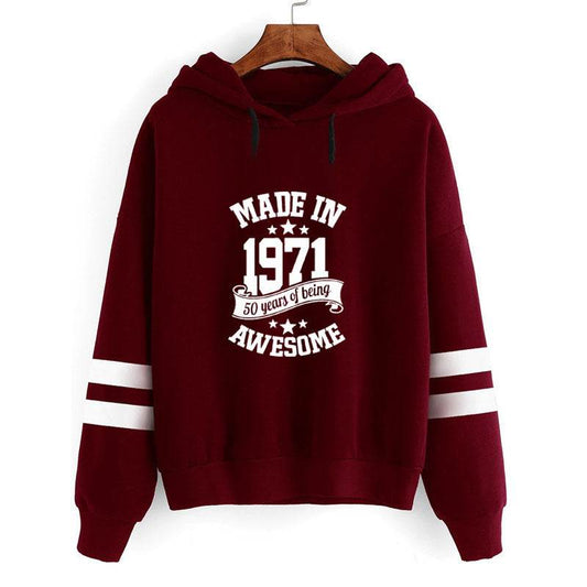 Parallel Bar Hooded Sweatshirt Long-sleeved Sweatshirt - Mubimart