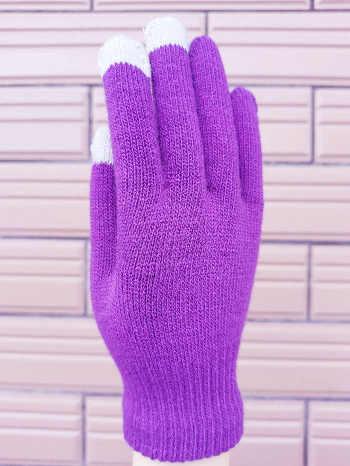 Touch screen gloves warm knit wool touch screen gloves winter touch gloves - Mubimart