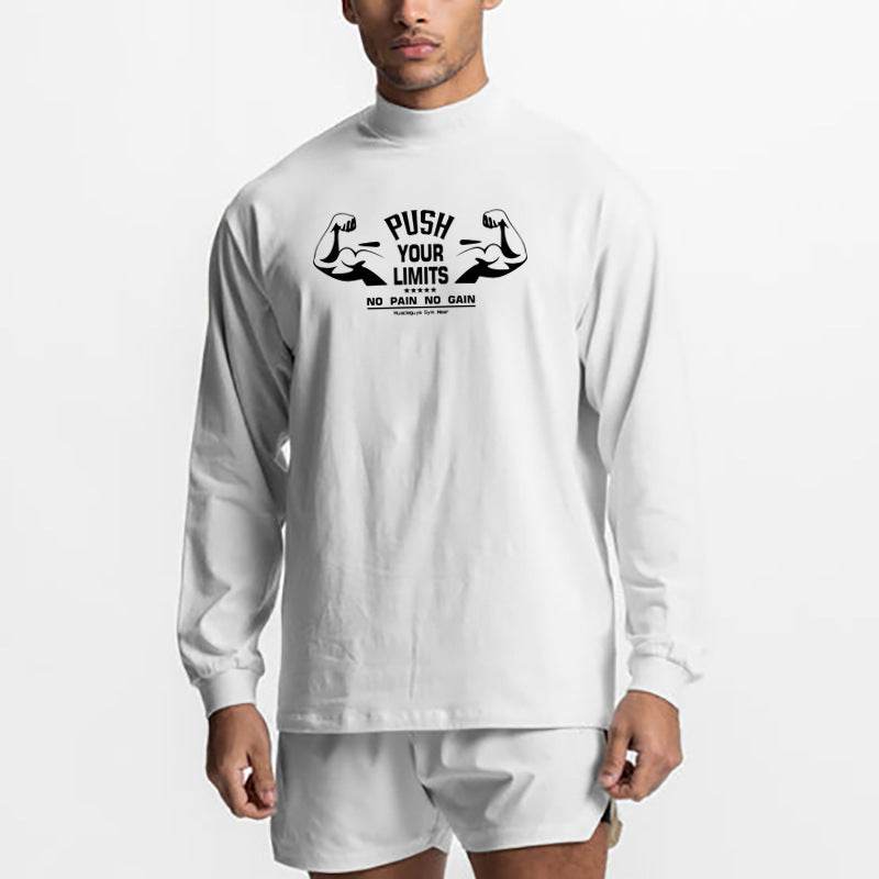 Muscle Warrior Workout Long Sleeve T-shirt - Mubimart