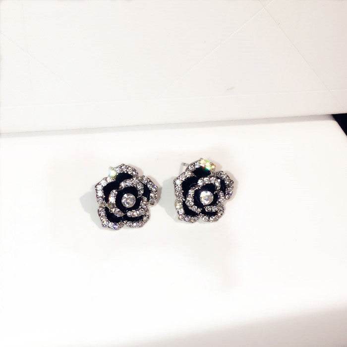 Rose Temperament Stud Earrings For Women - Mubimart