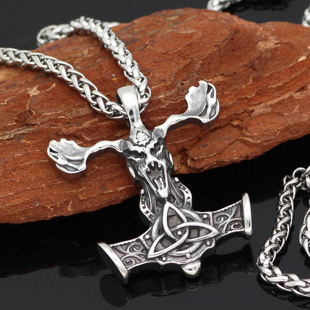 Stainless Steel Pendant Necklace For Men - Mubimart