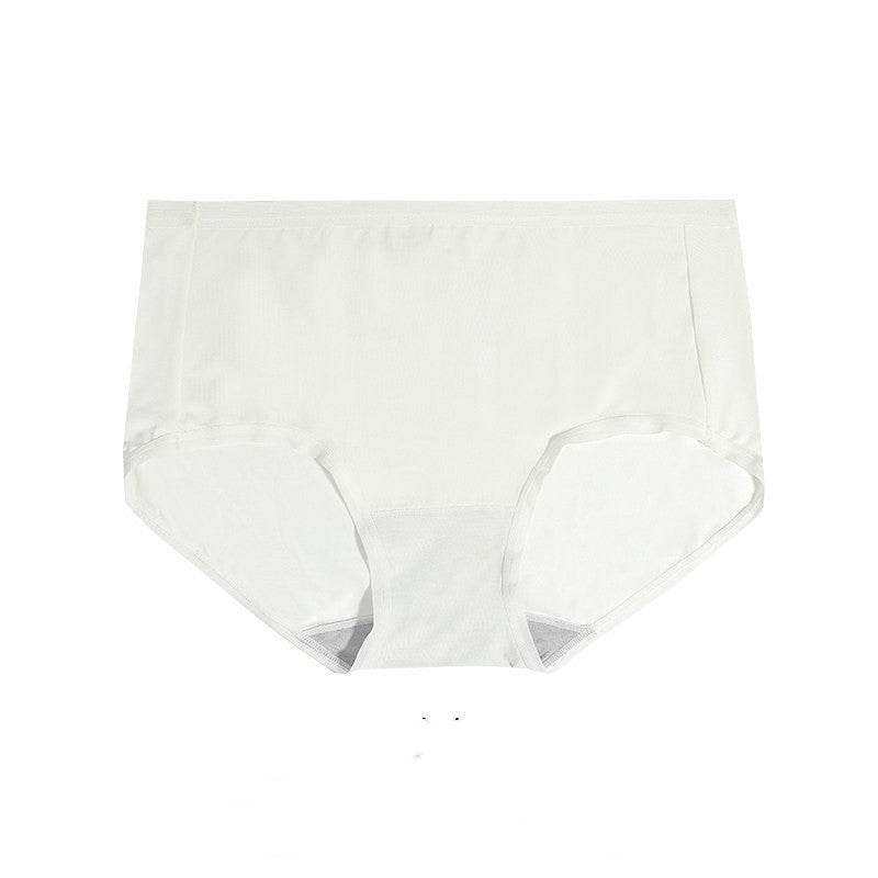 Modal Women's Mid Waist Plus Size Silk Crotch Panties - Mubimart