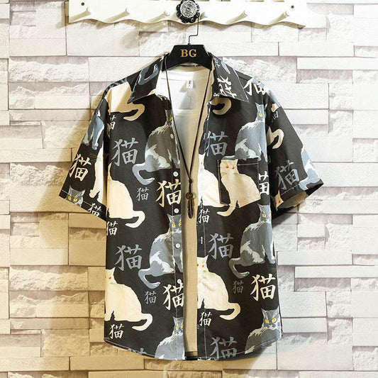 Fashion Print Men's Casual Shirt Jacket - Mubimart