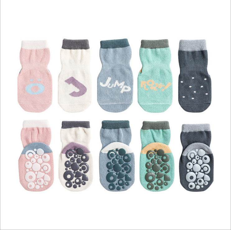 Floor Socks, Glue, Non-slip, Toddler Socks, Combed Cotton, Baby Socks - Mubimart