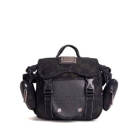 Canvas Shoulder Bag Commuter Cross-body Bag Mens Casual Handbag Retro Canvas Satchel - Mubimart