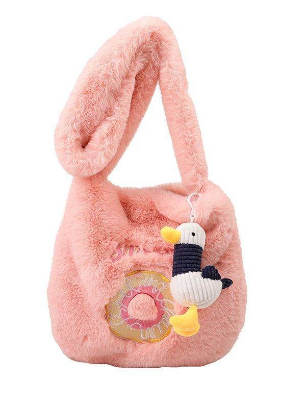 Donut Plush Casual Cute Crossbody Bag For Women - Mubimart