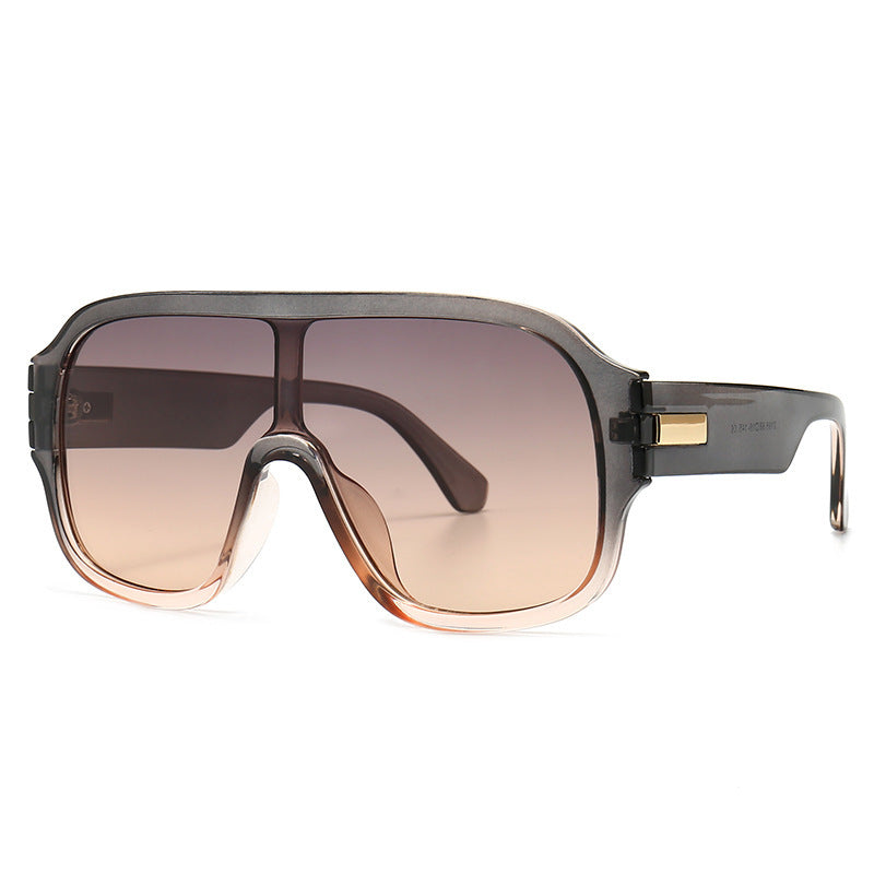 Men'S Oversized Frame Sunglasses And Women'S One-Piece Sunglasses