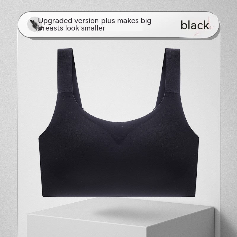 Women's Large Shoulder Strap Seamless Wireless Bra - Mubimart -  