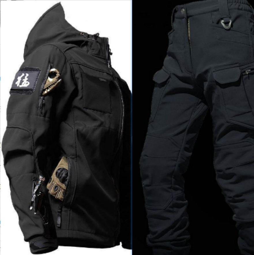 Men's Fleece Jackets Overalls And Workwear Pants For Autumn And Winter - Mubimart