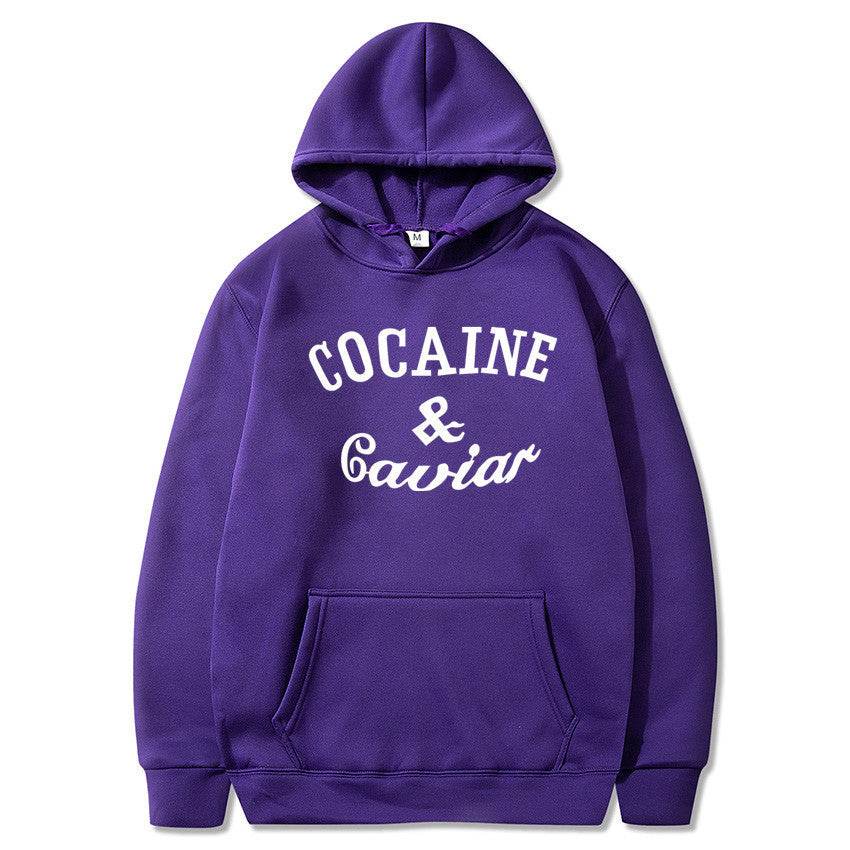 Hip Hop Letter Fleece Sweatshirt Pullover Sweatshirt - Mubimart