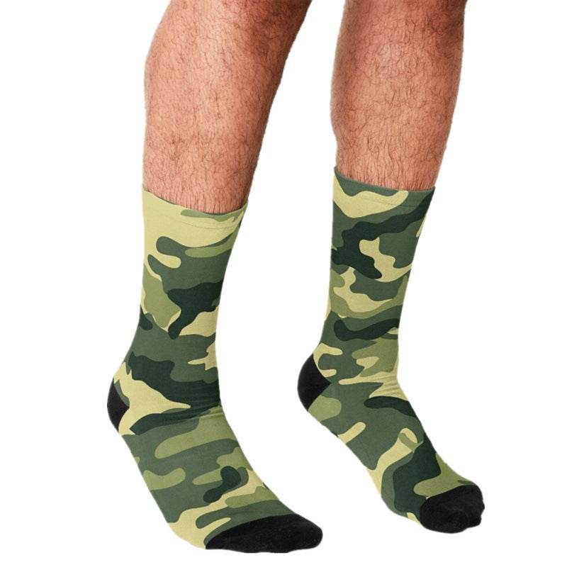 Men's Cartoon Unique Europe And America Cross Border Athletic Socks Digital Printing Lovers' Socks - Mubimart