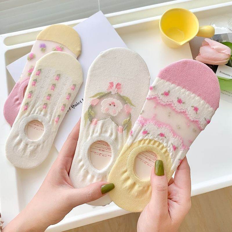 Silicone Non-slip Invisible Socks Low Top Socks - Mubimart
