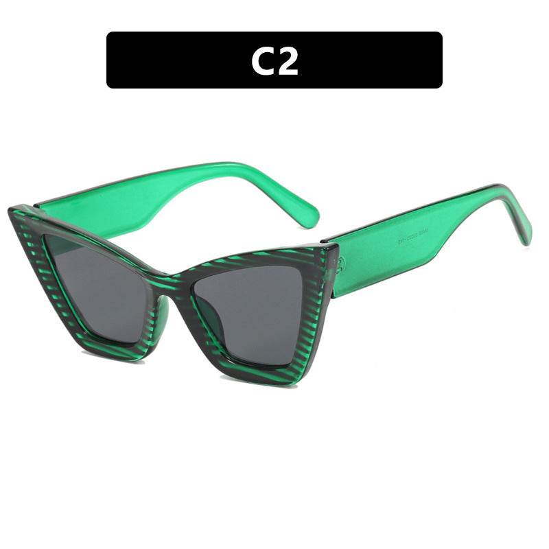 Large Frame Cat Eye Simple Sunglasses - Mubimart