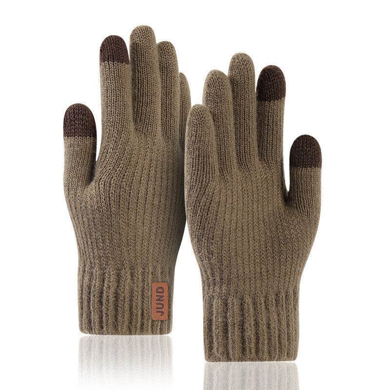 Knitted Woolen Cold Weather Gloves For Men - Mubimart
