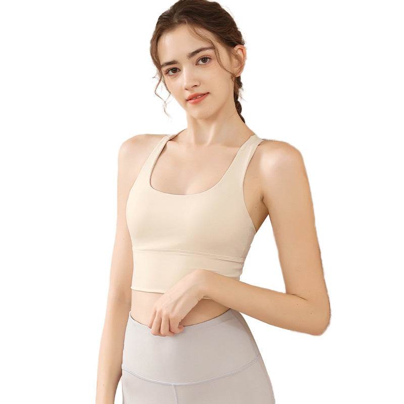Shockproof High Strength Running Beauty Back Bra Workout Top - Mubimart