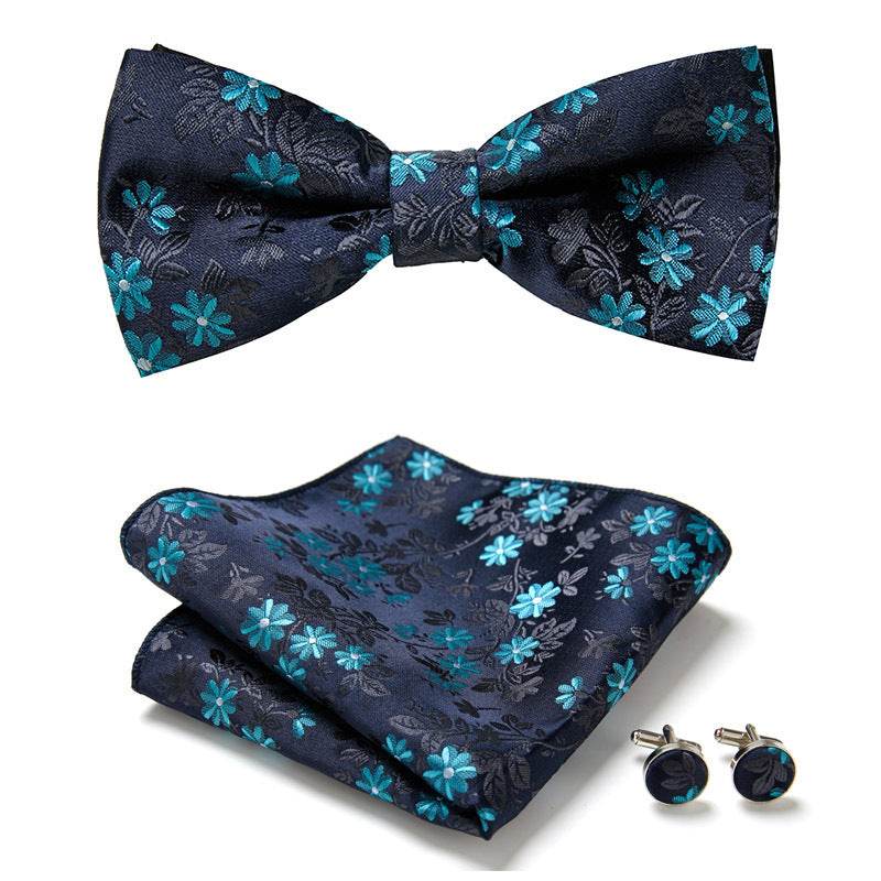 Three Piece Set Of Stylish Bow Ties - Mubimart