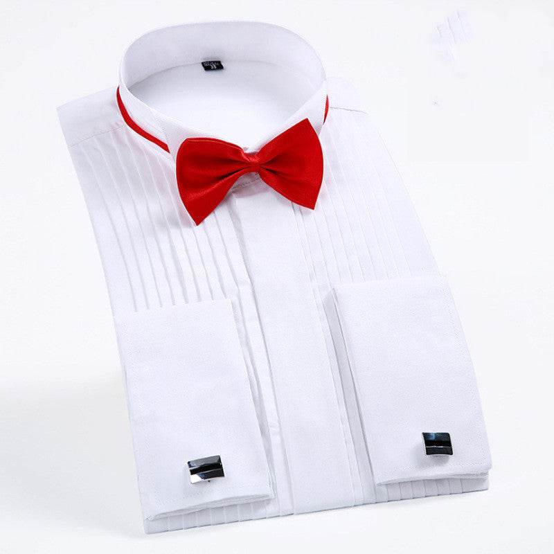 Swallowtail Dress French Cufflink Shirt Men - Mubimart