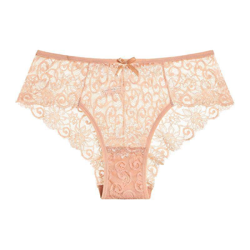 Sexy Mid-waist Lace Lace Women's Briefs For Women - Mubimart