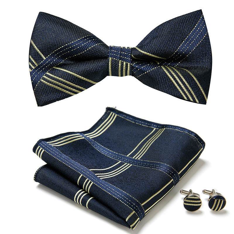 Three Piece Set Of Stylish Bow Ties - Mubimart