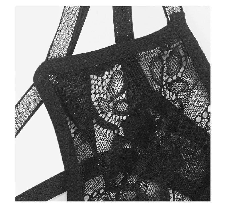 Mesh Traceless Adjustable Lace Thong - Mubimart -  