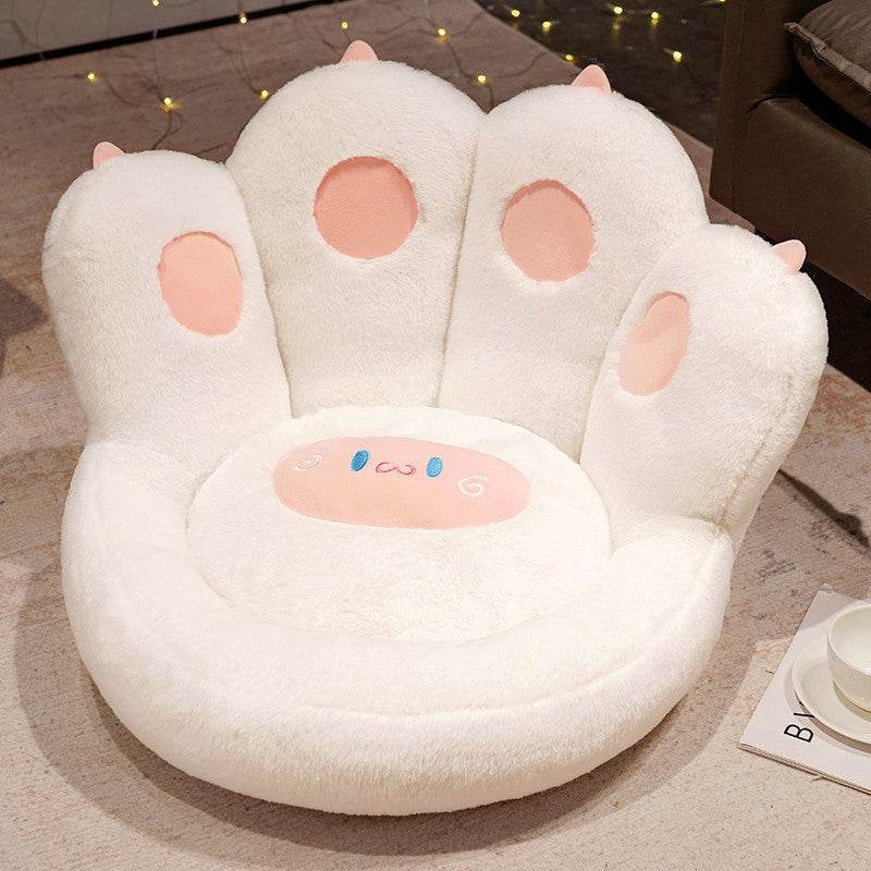 Cute Seat Cushion Cat Paw Shape Floor Cushion With Detachable Sheep Plush For Gamer Chair Reading Pillow And Leisure Lazy Sofa For Dining Room Office Bedroom Chair Cushion - Mubimart