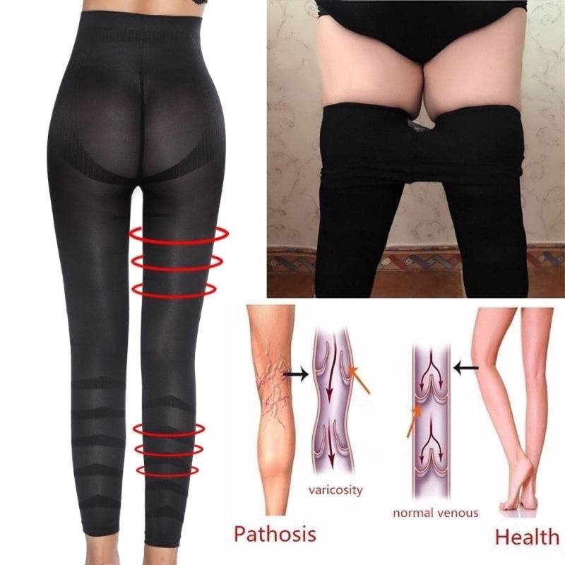 Women High Waist Leggings Shaper Tight Pants Shaping Panties - Mubimart