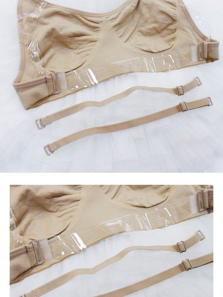 Dance Special Underwear Invisible Spaghetti Strap Bra Tights Bottoming Shirt - Mubimart