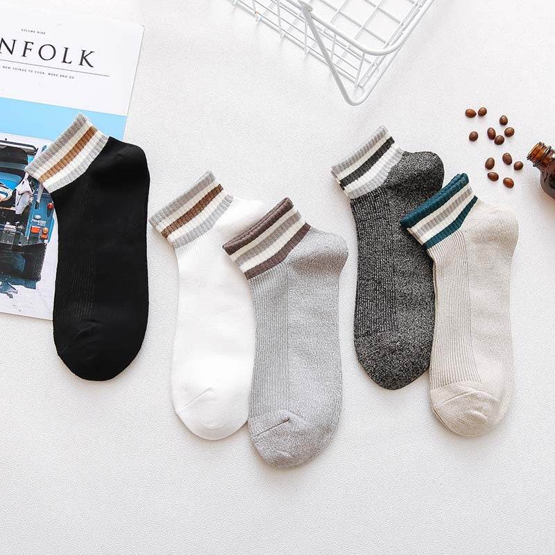 Men's Cotton Casual Breathable Low Top Socks - Mubimart